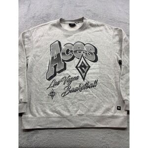The‎ Wild Collective Las Vegas Aces Basketball Sweatshirt Gray Graphic XL WNBA